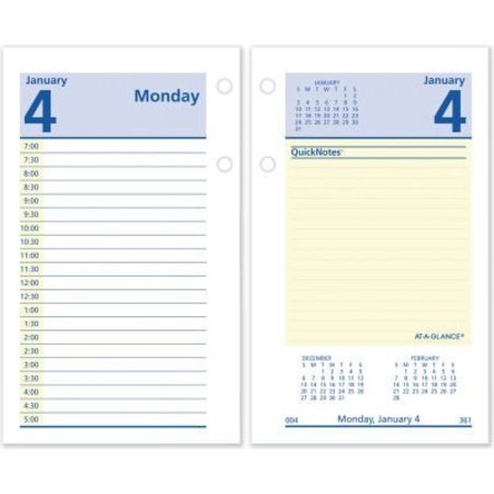 AT-A-GLANCE AT-A-GLANCE® QuickNotes Desk Calendar Refill, 3.5 x 6, 2022 E51750
